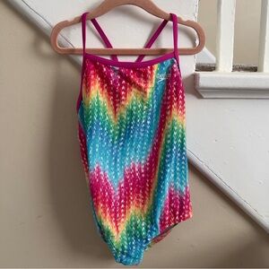 Speedo Rainbow Swimsuit Girls’ 8